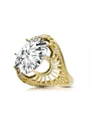 Inel Stil Vintage Zircon Aur galben 14K vrc003y